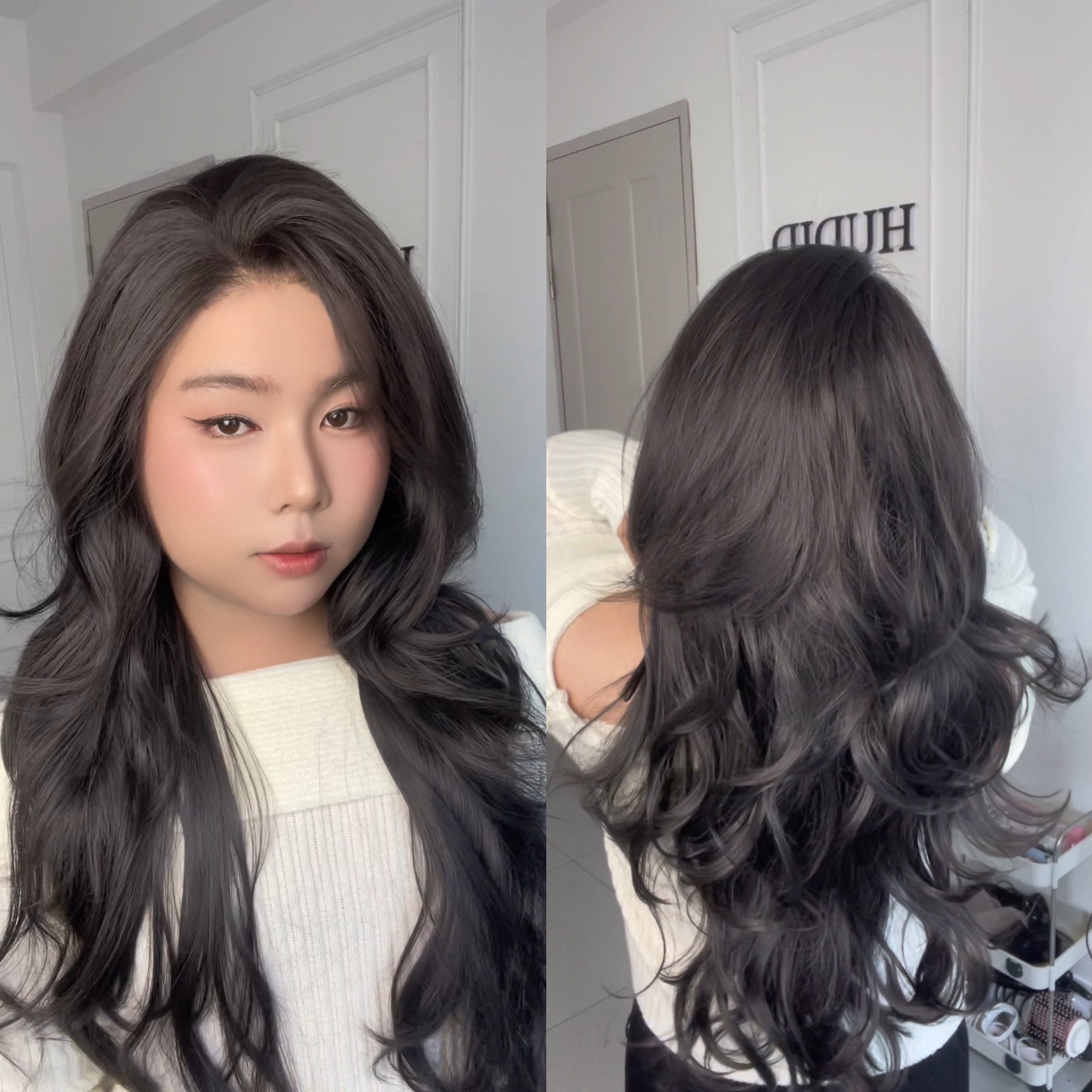 Huudid Wigs - HD Lace Butterfly Layered, Natural Hairline. 4x4 Lace